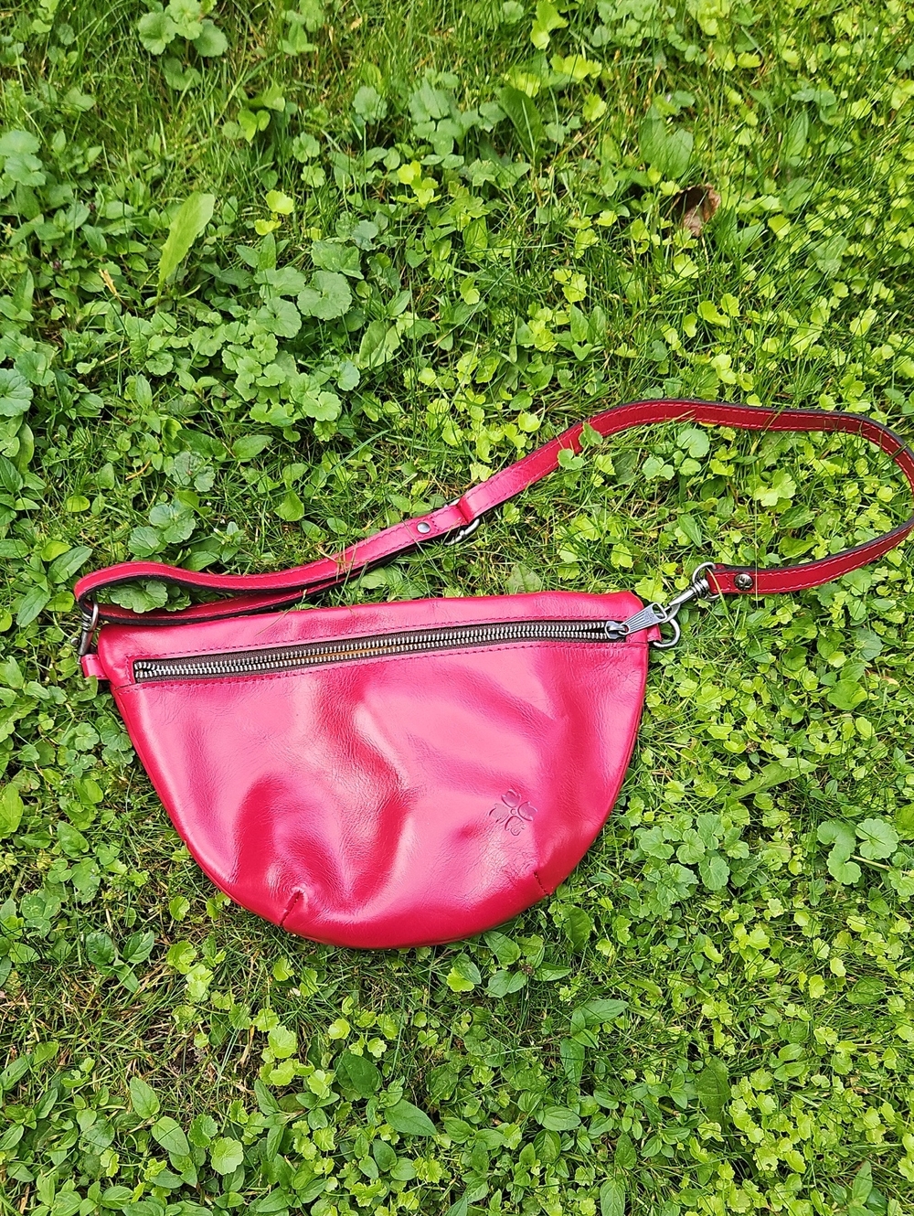 Patricia Nash Raspberry Leather Crossbody Bag
